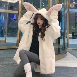 Unzzy Rabbit Ear Coat KF81764 HOT SALE