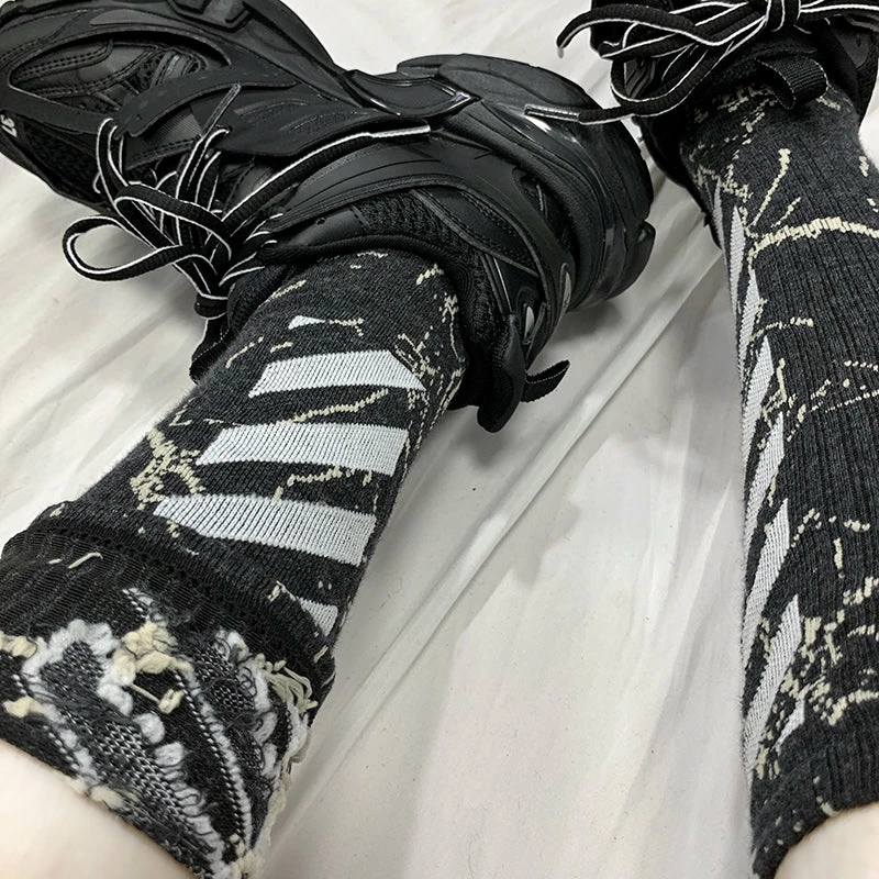 Unzzy HOT SALE Fashion Black And White Socks KF90442 5 Unzzy HOT SALE Fashion Black And White Socks KF90442