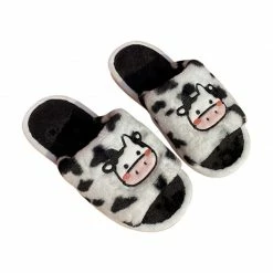 Unzzy HOT SALE Cute Cartoon Cow Plush Slippers KF82269 9 Unzzy HOT SALE Cute Cartoon Cow Plush Slippers KF82269