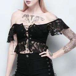 Unzzy Dark Lace Top KF81247