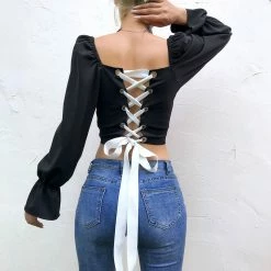 Unzzy Black Long Sleeve T-shirt KF81343 HOT SALE