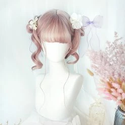 Unzzy Pink Long Curly Wig KF81694