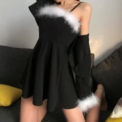 Unzzy Two-piece Black Dress KF81998 HOT SALE 7 Unzzy Two-piece Black Dress KF81998 HOT SALE