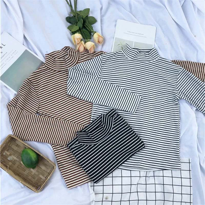 Unzzy Striped Long-sleeved T-shirt KF9436 2 Unzzy Striped Long-sleeved T-shirt KF9436