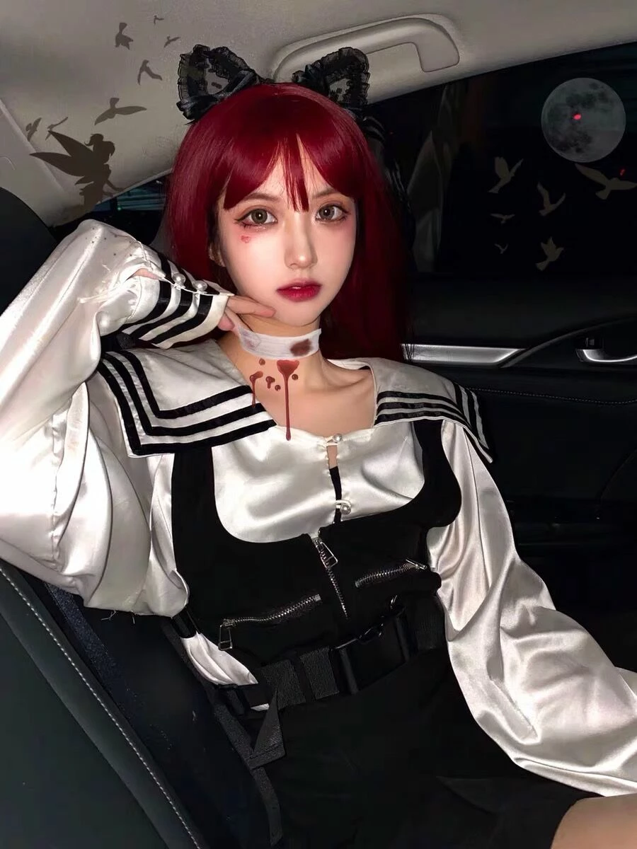 Unzzy Red Long Straight Wig KF9570 4 Unzzy Red Long Straight Wig KF9570