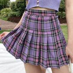 Unzzy Ulzzang Plaid Pleated Skirt KF81326 8 Unzzy Ulzzang Plaid Pleated Skirt KF81326