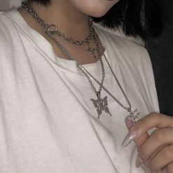 Unzzy Harajuku Butterfly Necklace KF7004