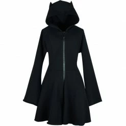 Unzzy Black Long Hooded Sweatshirt KF30368 HOT SALE