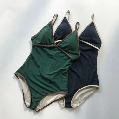 Unzzy HOT SALE Vintage Backless One Piece Swimsuit KF82656