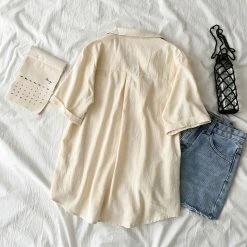 Unzzy Harajuku Embroidered Shirt KF90711 HOT SALE