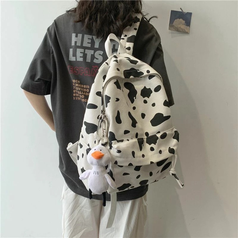Unzzy Ulzzang Cow Backpack KF81859 2 Unzzy Ulzzang Cow Backpack KF81859