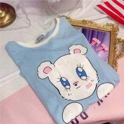 Unzzy HOT SALE Pastel Cat T-shirt KF9176