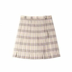 Unzzy Plaid Pleated Skirt KF9321 HOT SALE