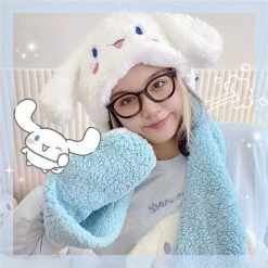 Unzzy Cute Cartoon Scarf Gloves KF82559