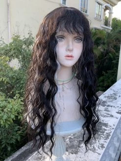 Unzzy Pick Dyed White Wool Roll Wig Kf82505