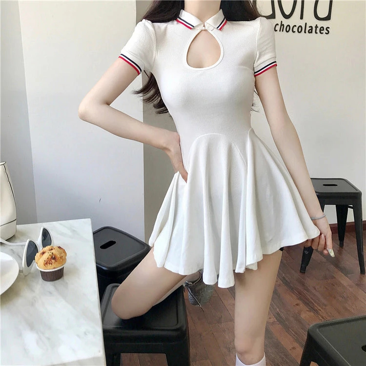 Unzzy Chic White Dress KF81469 5 Unzzy Chic White Dress KF81469