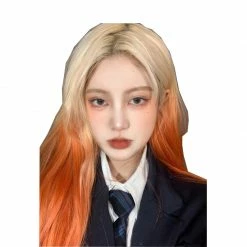 Unzzy Golden Gradient Orange Wig KF81760