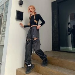 Unzzy HOT SALE Harajuku Detachable Pants KF9100