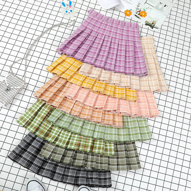 Unzzy Pastel High Waist Skirt KF6503 2 Unzzy Pastel High Waist Skirt KF6503