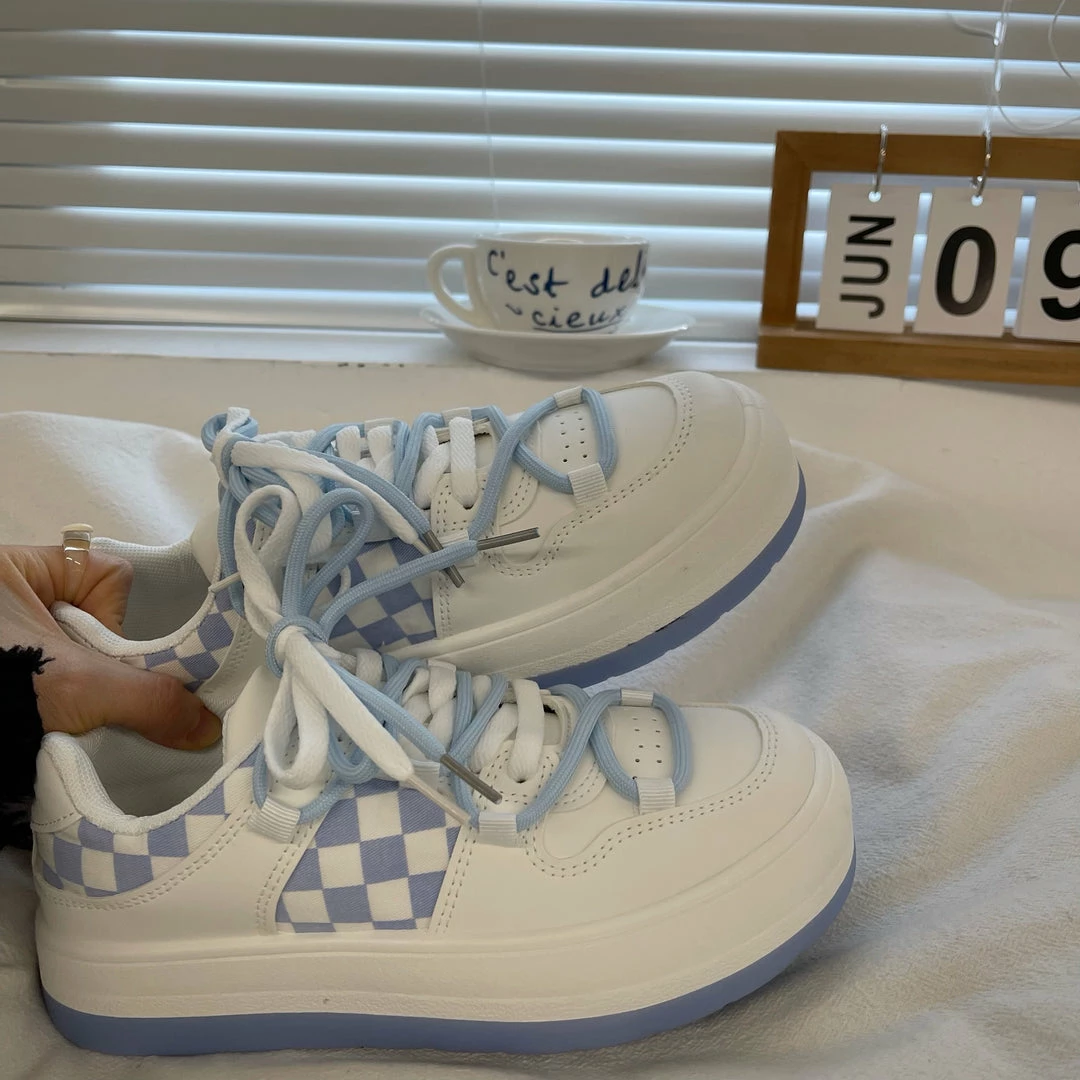 Unzzy Blue Platform All-match Shoes KF82169 5 Unzzy Blue Platform All-match Shoes KF82169