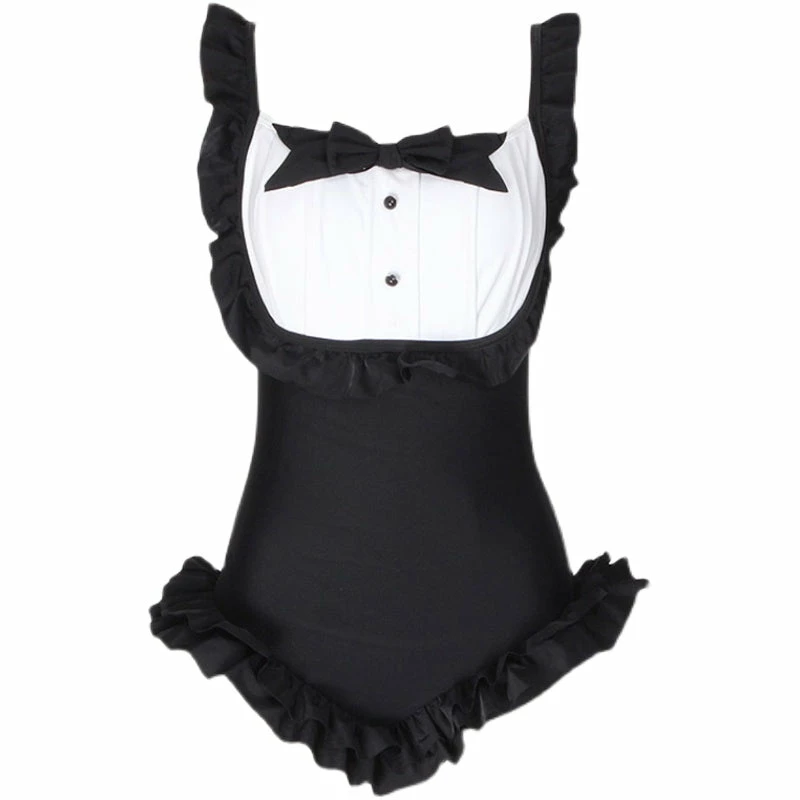 Unzzy HOT SALE Black And White One Piece Swimsuit KF82659 4 Unzzy HOT SALE Black And White One Piece Swimsuit KF82659