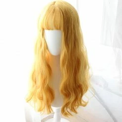 Unzzy HOT SALE Orange Long Roll Wig KF9426 8 Unzzy HOT SALE Orange Long Roll Wig KF9426