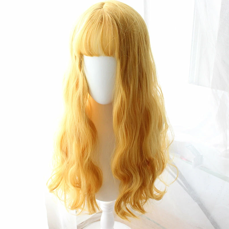 Unzzy HOT SALE Orange Long Roll Wig KF9426 4 Unzzy HOT SALE Orange Long Roll Wig KF9426