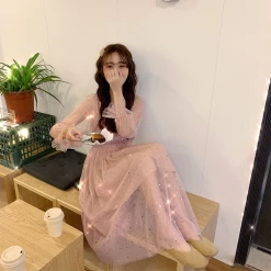 Unzzy Chic Mesh Dress KF90645