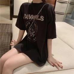 Unzzy HOT SALE Black Short Sleeve T-shirt KF90651