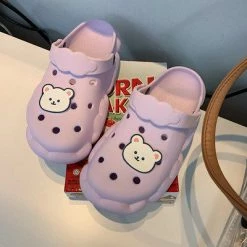 Unzzy HOT SALE Soft Cartoon Cute Bear Slippers KF82199