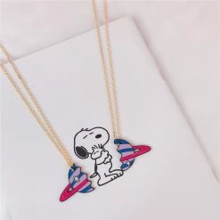 Unzzy Couple Planet Necklace (two) KF9581 HOT SALE