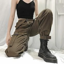 Unzzy Ulzzang Brown Pant KF81893 HOT SALE