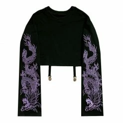 Unzzy HOT SALE Dark Wind Embroidered Dragon Style Short Sleeves KF82163 14 Unzzy HOT SALE Dark Wind Embroidered Dragon Style Short Sleeves KF82163