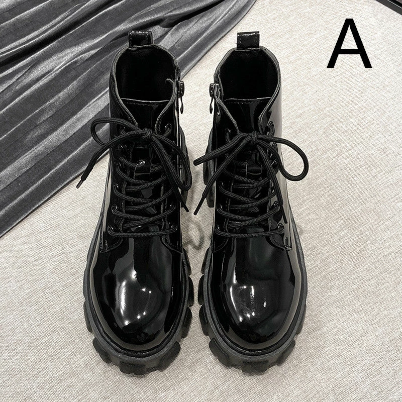 Unzzy HOT SALE Black Martin Boots KF81714 4 Unzzy HOT SALE Black Martin Boots KF81714