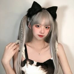 Unzzy HOT SALE Light Gray Long Straight Wig KF81823
