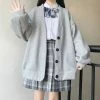 Unzzy HOT SALE JK Gray Cardigan Sweatshirt KF82272