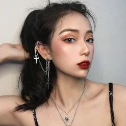 Unzzy HOT SALE Cross Chain Earrings KF81297