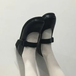 Unzzy JK Black Leather Shoes KF50090 HOT SALE