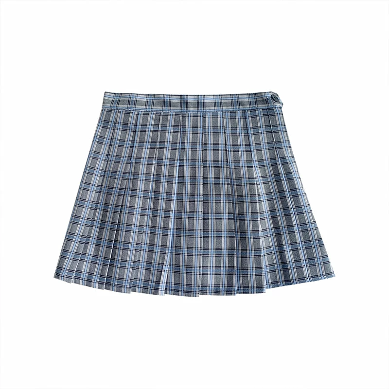 Unzzy Blue Plaid Pleated Skirt KF81928 HOT SALE 6 Unzzy Blue Plaid Pleated Skirt KF81928 HOT SALE