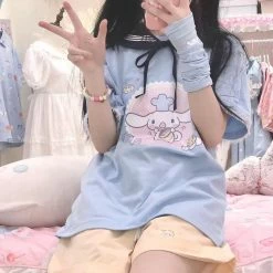 Unzzy Cute Cartoon Print T-shirt Kf82719 HOT SALE