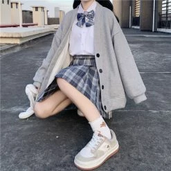 Unzzy HOT SALE JK Gray Cardigan Sweatshirt KF82272