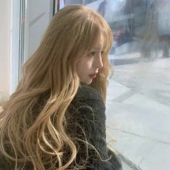 Unzzy HOT SALE GOLDEN LONG CURLY WIG KF82224