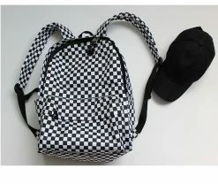 Unzzy Ulzzang Check Backpack KF81506 9 Unzzy Ulzzang Check Backpack KF81506
