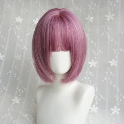 Unzzy HOT SALE Purple Short Straight Wig KF9243