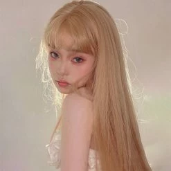 Unzzy LOLITA GOLDEN LONG STRAIGHT WIG KF82242