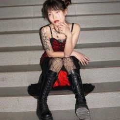 Unzzy Punk Black Boots KF82001 HOT SALE