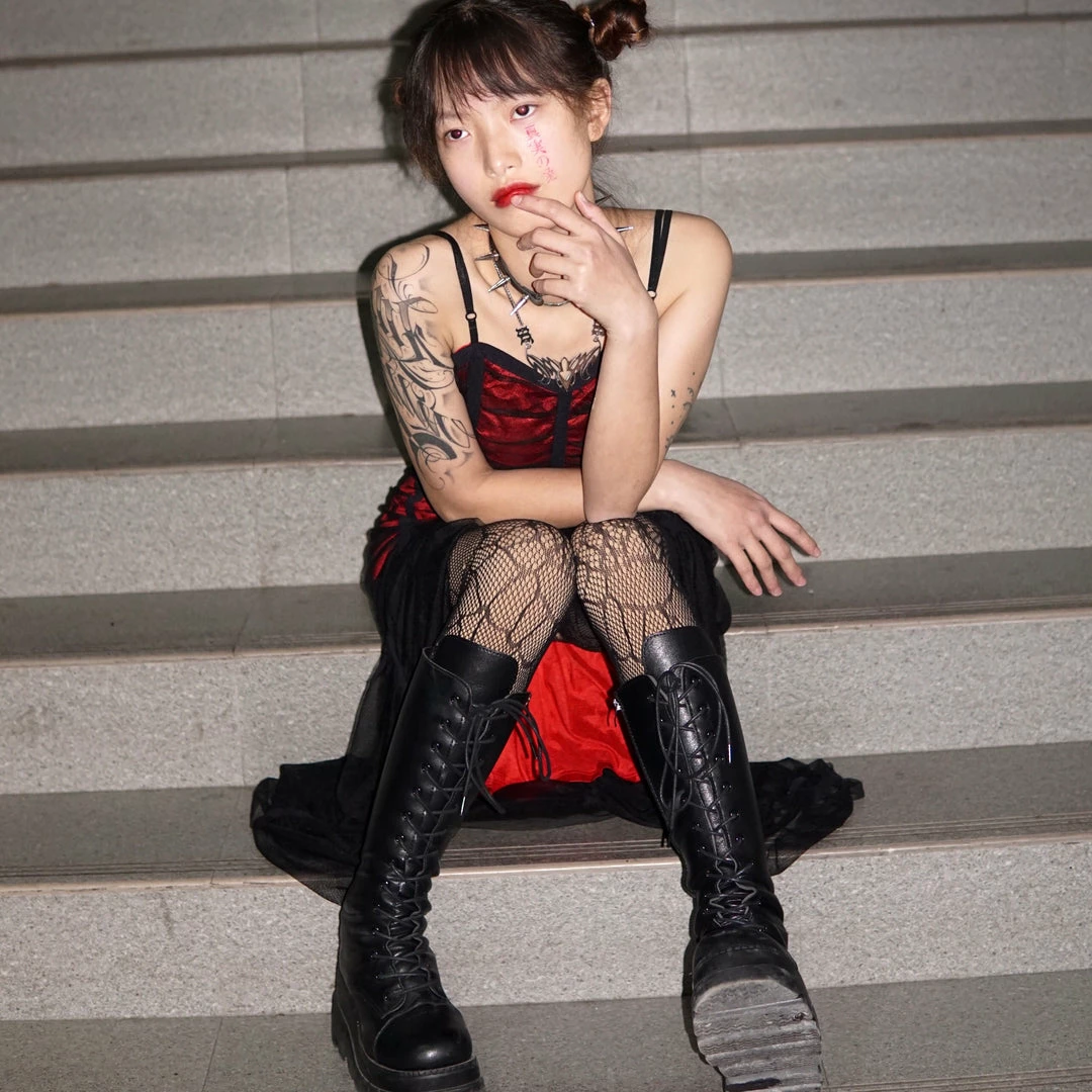 Unzzy Punk Black Boots KF82001 HOT SALE 2 Unzzy Punk Black Boots KF82001 HOT SALE