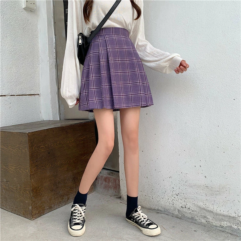 Unzzy Korean Plaid Skirt KF81158 4 Unzzy Korean Plaid Skirt KF81158