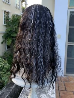 Unzzy Pick Dyed White Wool Roll Wig Kf82505