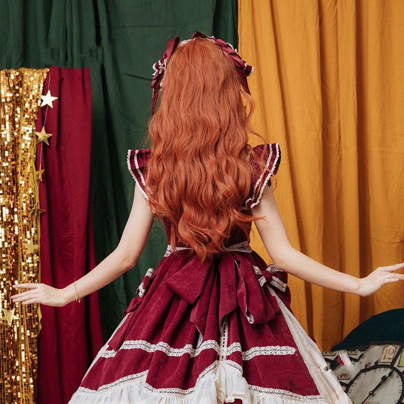 Unzzy HOT SALE ORANGE Corn Long Hair Wig KF24090 9 Unzzy HOT SALE ORANGE Corn Long Hair Wig KF24090